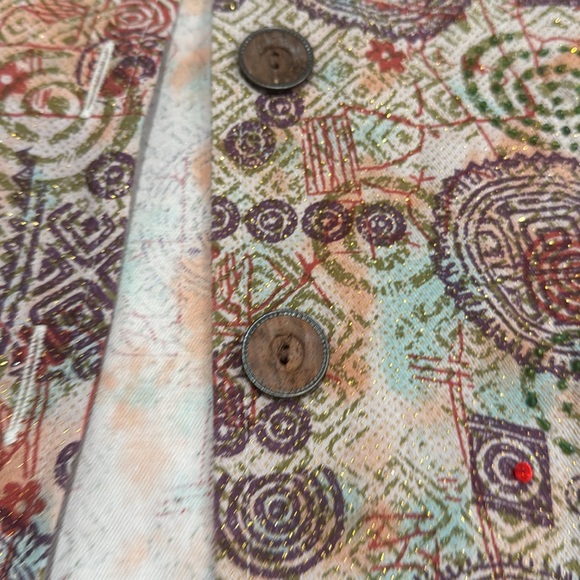 Multicolor Patterned Women's Jacket - Picture 7 of 7